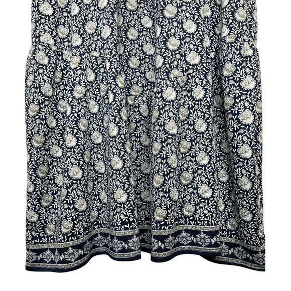 MAX STUDIO Couper Cut Sleeveless Dress Floral Print Blue Size Medium - Picture 4 of 10